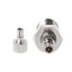 F Female to CRC9/TS9 RF Male Coaxial Plug Nickel Connector Adapter - 3