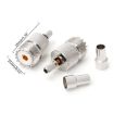 UHF Female Jack Crimped RF Connector Adapter for RG58 RG142 Cable - 10 Sets - 3