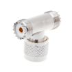 T-shape UHF Male PL259 to Dual UHF Female Adapter Connector - 2