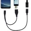 USB 2.0 Micro-B Male to Female Y Splitter OTG Cable, 19/30cm, Black - 4