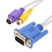 VGA Video Card to S-Video & RCA TV Display Adapter Cable - 3