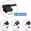 90 Degree USB 3.0 to Micro 3.0 Cable for Galaxy Note III/N9000, 26cm Length - 3