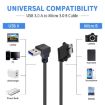 90 Degree USB 3.0 to Micro 3.0 Cable for Galaxy Note III/N9000, 26cm Length - 4