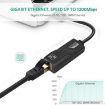 USB 3.0 Ethernet Adapter 10/100/1000Mbps for Laptops, Plug & Play, Black - 5