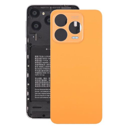 ZTE Blade V70 Orange Leather Battery Back Cover with Adhesive - 1