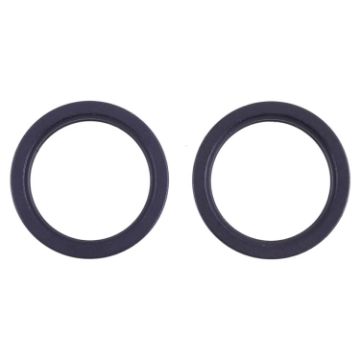 iPhone 13 Rear Camera Glass Lens Protector Ring - 2 PCS Black - 1