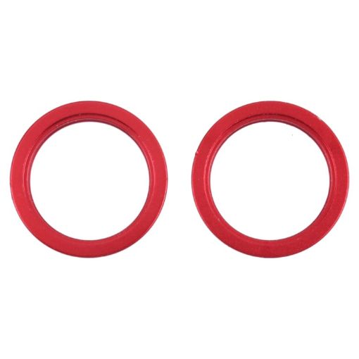 iPhone 13 Rear Camera Glass Lens Protector Ring 2 PCS - Red - 1