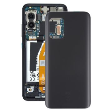 Asus Zenfone 8 ZS590KS Glass Battery Back Cover Jet Black with Adhesive - 1