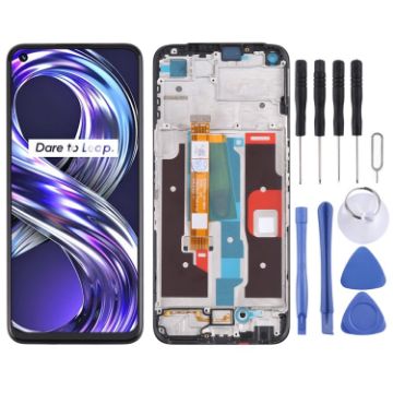 OPPO Realme 8i RMX3151 LCD Screen & Digitizer Assembly with Frame Black - 1