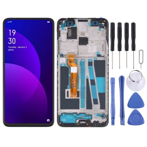 OPPO F11 Pro LCD Screen & Digitizer Assembly with Frame (Black) - 1