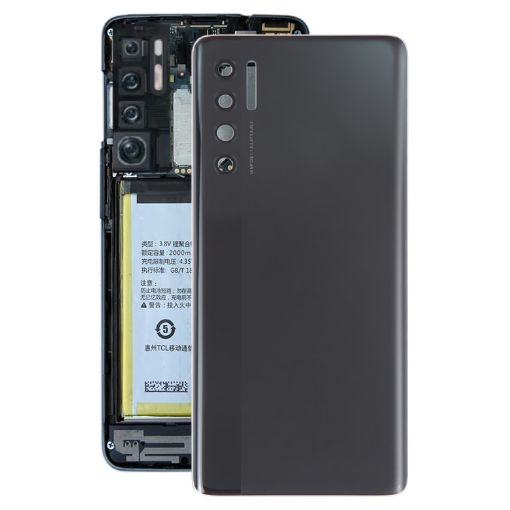 TCL 20 Pro 5G Original Black Battery Back Cover Replacement - 1