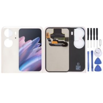 OPPO Find N2 Flip White LCD Secondary Screen with Digitizer Assembly - 1
