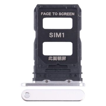 Xiaomi 14 Silver SIM Card Tray Replacement - Dual SIM Holder - 1