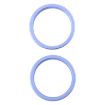 iPhone 16 Rear Camera Glass Lens Protector Hoop Ring 2pcs Set Blue - 1