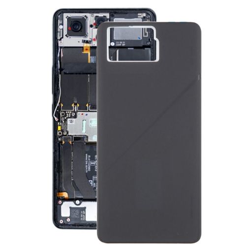 Asus ROG Phone 8 Pro AI2401 Matte Black Glass Battery Back Cover - 1