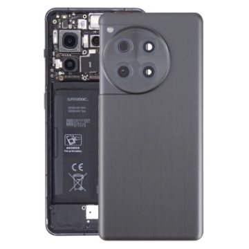 OnePlus 12R Back Cover with Camera Lens Protection - Black - 1