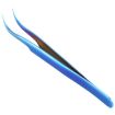 Vetus MCS-15 Bright Blue Curved Tweezers for Precision Tasks - 5