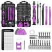 122 in 1 Precision Magnetic Screwdriver Kit - Purple | Versatile Tool Set - 1