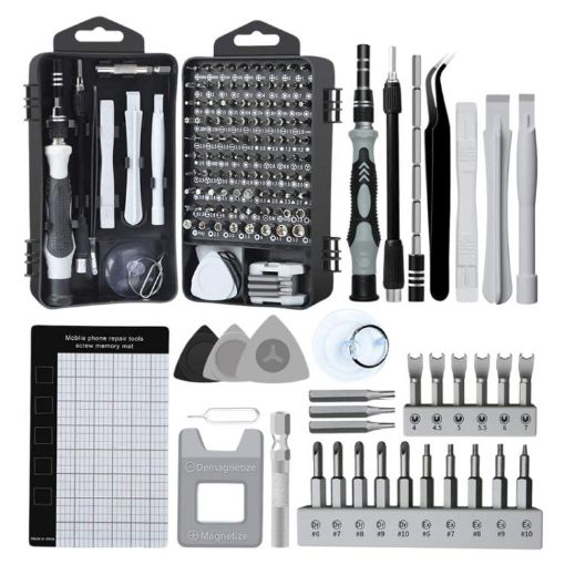 122 in 1 Precision Magnetic Screwdriver Kit - White | Versatile Tool Set - 1