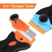 Double Headed Scraper Blade Glue Remover Cleaner Tool - Blue Squeegee - 4