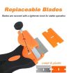 Double Headed Scraper Blade Glue Remover Cleaner Tool - Yellow Squeegee - 5