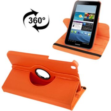 Orange Litchi Texture Leather Case with Holder for Galaxy Tab 3 (8.0) - 1