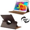 Rotatable Leather Case for Samsung Galaxy Tab 4 10.1 - Brown - 1
