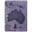 Galaxy Tab S 10.5/T800 Flip Leather Case, World Map Pattern, Grey - 3