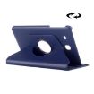 Galaxy Tab E 9.6 Leather Case - Litchi Texture, 360 Rotation, Dark Blue - 1