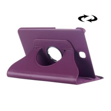 Galaxy Tab S2 8.0 Purple Leather Case - 360 Rotation & Holder - 1