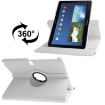 White Litchi Texture Leather Case for Galaxy Note 10.1 (2014) P600, 360 Rotation - 1