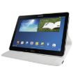 White Litchi Texture Leather Case for Galaxy Note 10.1 (2014) P600, 360 Rotation - 2