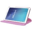 Pink Litchi Texture Leather Case with 360 Rotation for Galaxy Tab E 9.6 - 5