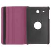 Purple Litchi Texture Leather Case with 360 Rotation for Galaxy Tab E 9.6 - 4