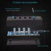 4 Ports USB 3.0 Hub Splitter, LED, 5Gbps Speed, BYL-P104, Black - 3