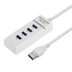 4 Ports USB 3.0 Hub Splitter with LED, 5Gbps Speed, BYL-P104 White - 2