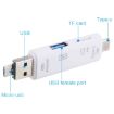D-188 3 in 1 TF USB Micro USB Type-C Card Reader OTG Adapter White - 5