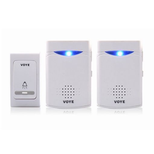 VOYE V006B2 Wireless Door Bell with Double Receiver - White - 1