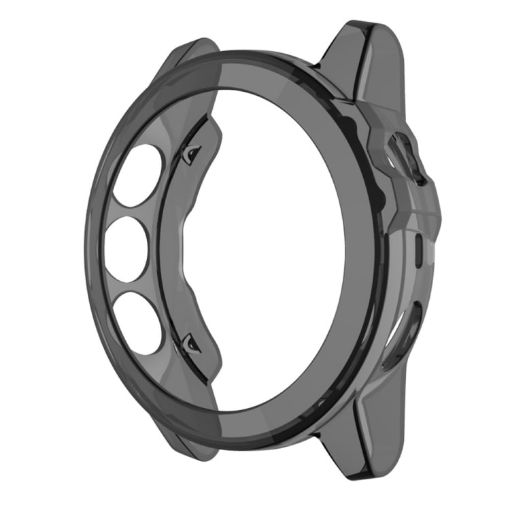 Jiaming Fenix 5S/5S Plus Transparent TPU Silica Gel Watch Case - Black - 1