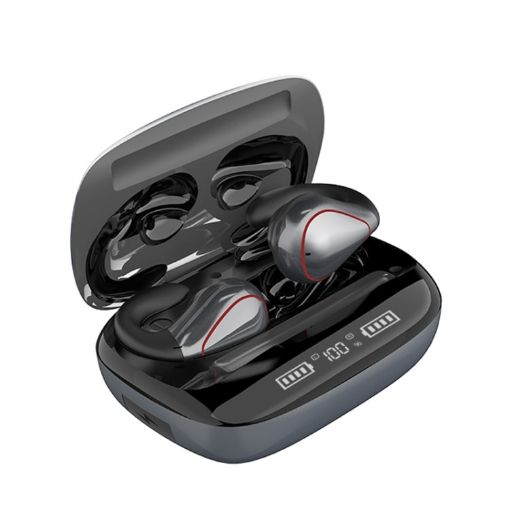 T20 TWS Bluetooth 5.0 Earphones, LED Display, Charging Box, Gun Gray - 1