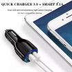 QC3.0 Dual USB Car Charger + 8 Pin Fast Charging Line Kit (Black) - 5