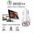 LZ-681 QC3.0 Dual USB & Type-C Fast Charging Car Kit - White - 5