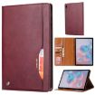 Samsung Galaxy Tab S7 Plus Wine Red Leather Case with Photo Frame & Wallet - 1