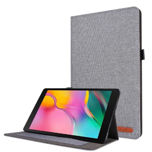Samsung Galaxy Tab A7 (2020) Grey Flip Case with Card Slots & Holder - 1