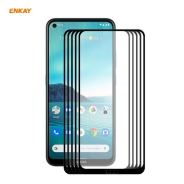 Nokia 3.4 ENKAY Hat-Prince 5 PCS 9H Tempered Glass Full Coverage Film - 1