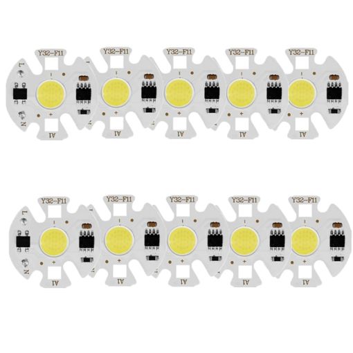 10 PCS 5W COB LED Light Chip AC 220V Bulb Cold White DIY Spotlight - 1