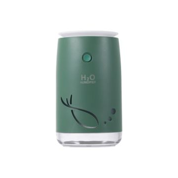Green Fish Pattern USB Wireless Humidifier - Mini, Mute, Portable, Durable - 1