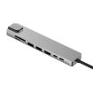 8-in-1 USB-C Hub Adapter: Aluminum, USB 3.0, SD/TF, RJ45 for MacBook Pro/Air - 1