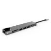 8-in-1 USB-C Hub Adapter: Aluminum, USB 3.0, SD/TF, RJ45 for MacBook Pro/Air - 3