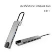 8-in-1 USB-C Hub Adapter: Aluminum, USB 3.0, SD/TF, RJ45 for MacBook Pro/Air - 4